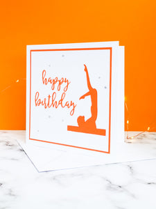 Chest Stand | Handmade Large Square Silhouette Birthday Card | The Bright Edition