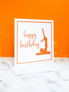 Chest Stand | Handmade Large Square Silhouette Birthday Card | The Bright Edition