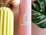 Load image into Gallery viewer, Personalised Gymnastics Rhinestone Tumbler with Straw | Chest Stand
