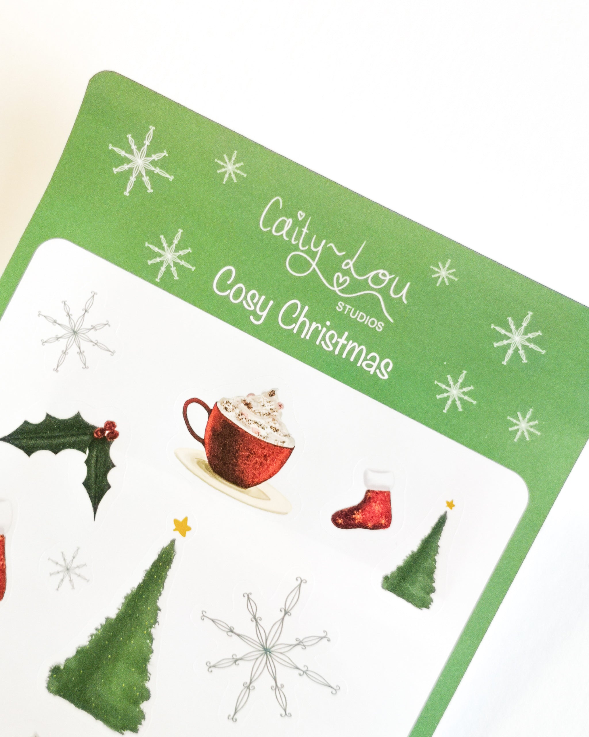 Cosy Christmas Sticker Sheet | Illustrated Sticker Set