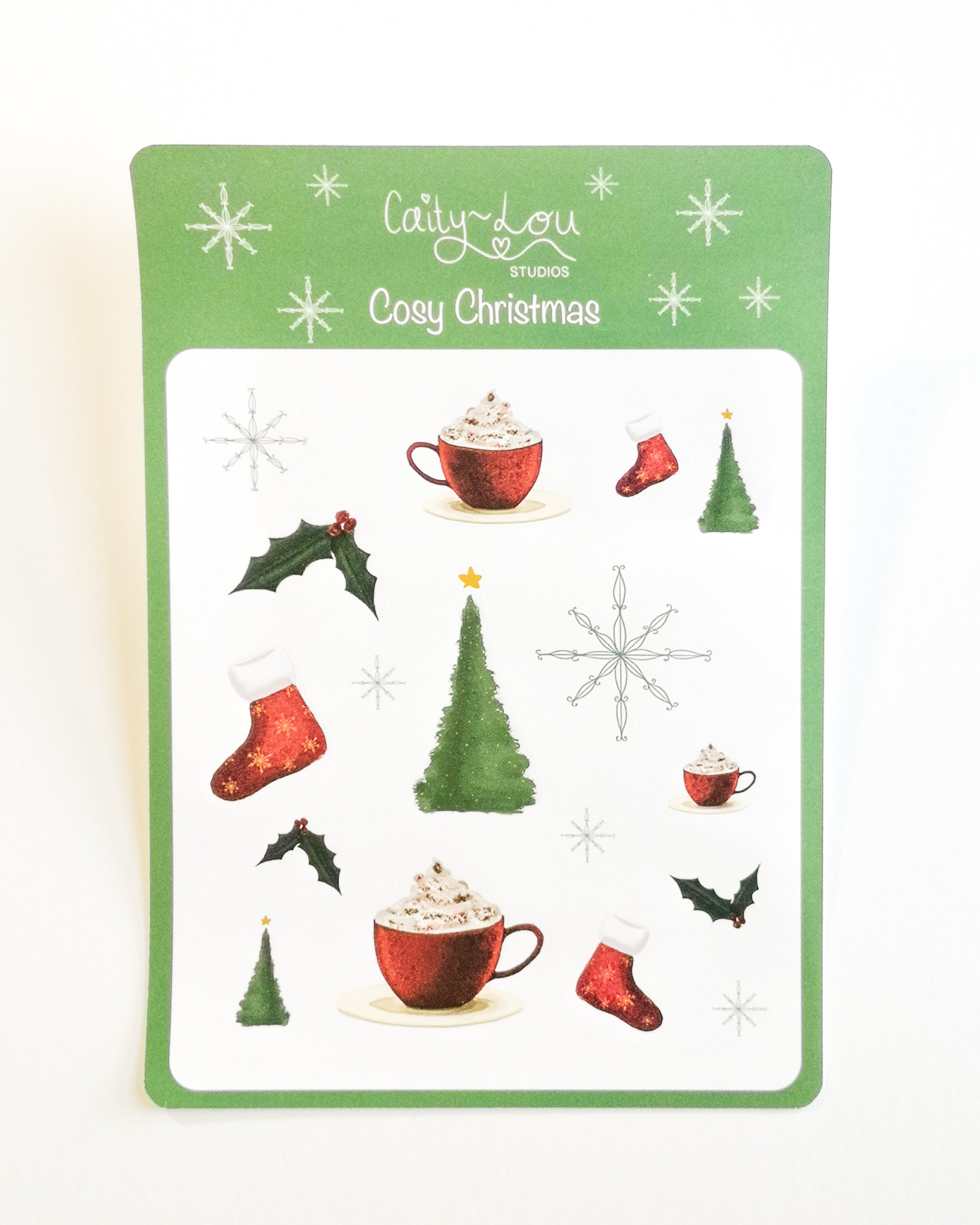 Cosy Christmas Sticker Sheet | Illustrated Sticker Set