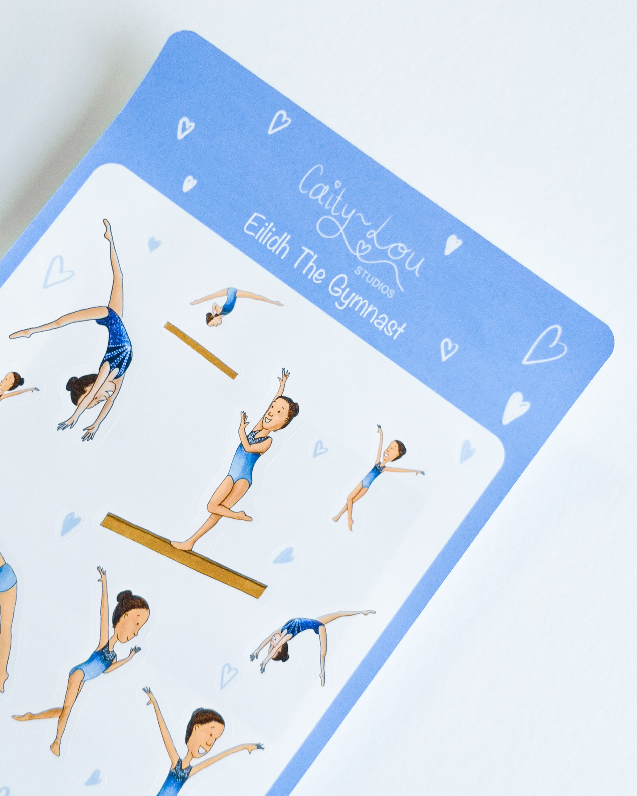 Eilidh The Gymnast Sticker Sheet | Gymnastics Illustrated Sticker Set