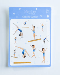 Eilidh The Gymnast Sticker Sheet | Gymnastics Illustrated Sticker Set