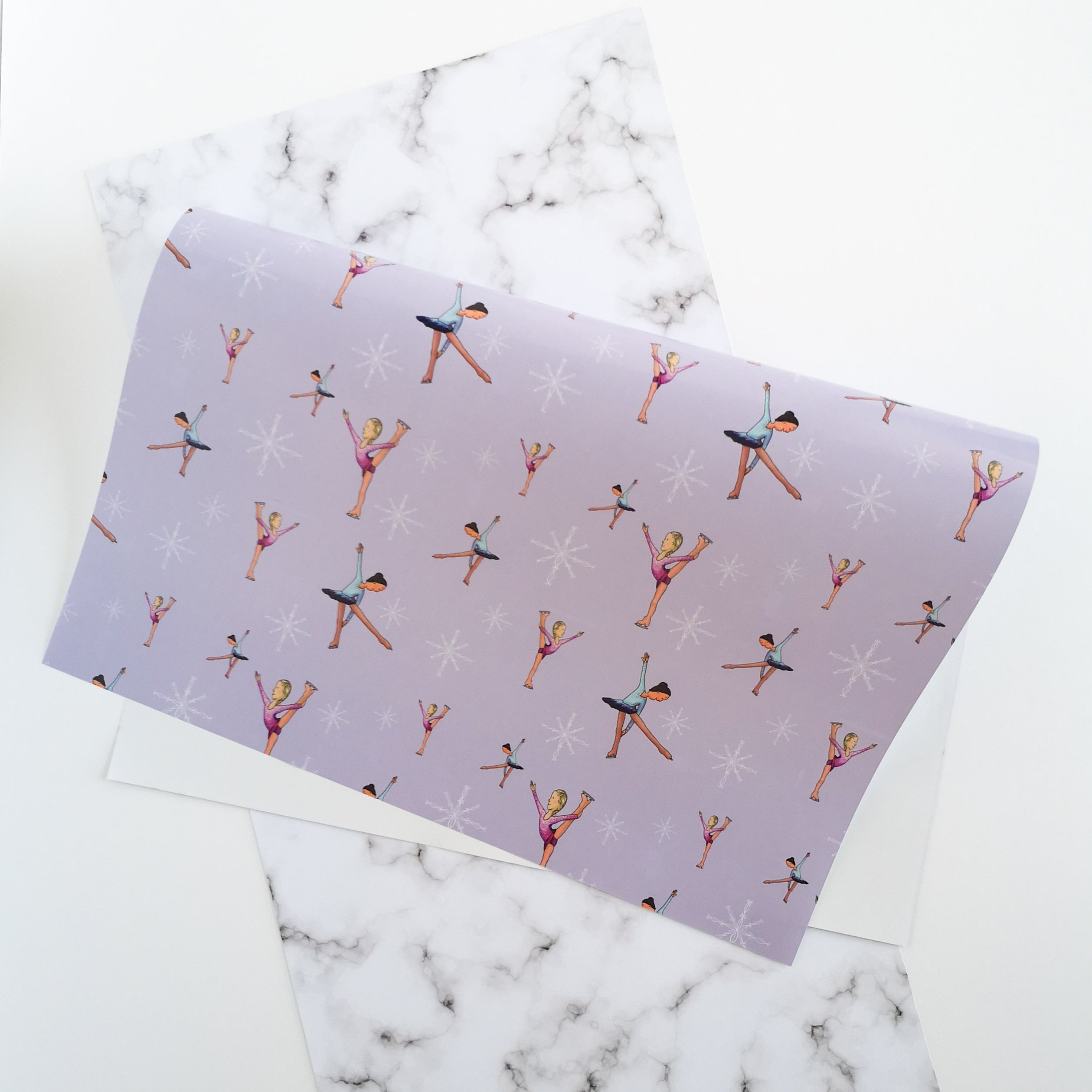 Ellie & Amber The Figure Skaters | A2 Wrapping Paper Sheets