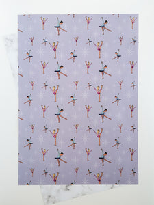 Ellie & Amber The Figure Skaters | A2 Wrapping Paper Sheets