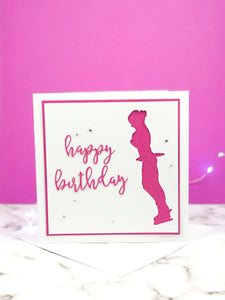 Axel | Handmade Large Square Silhouette Birthday Card | The Bright Edition