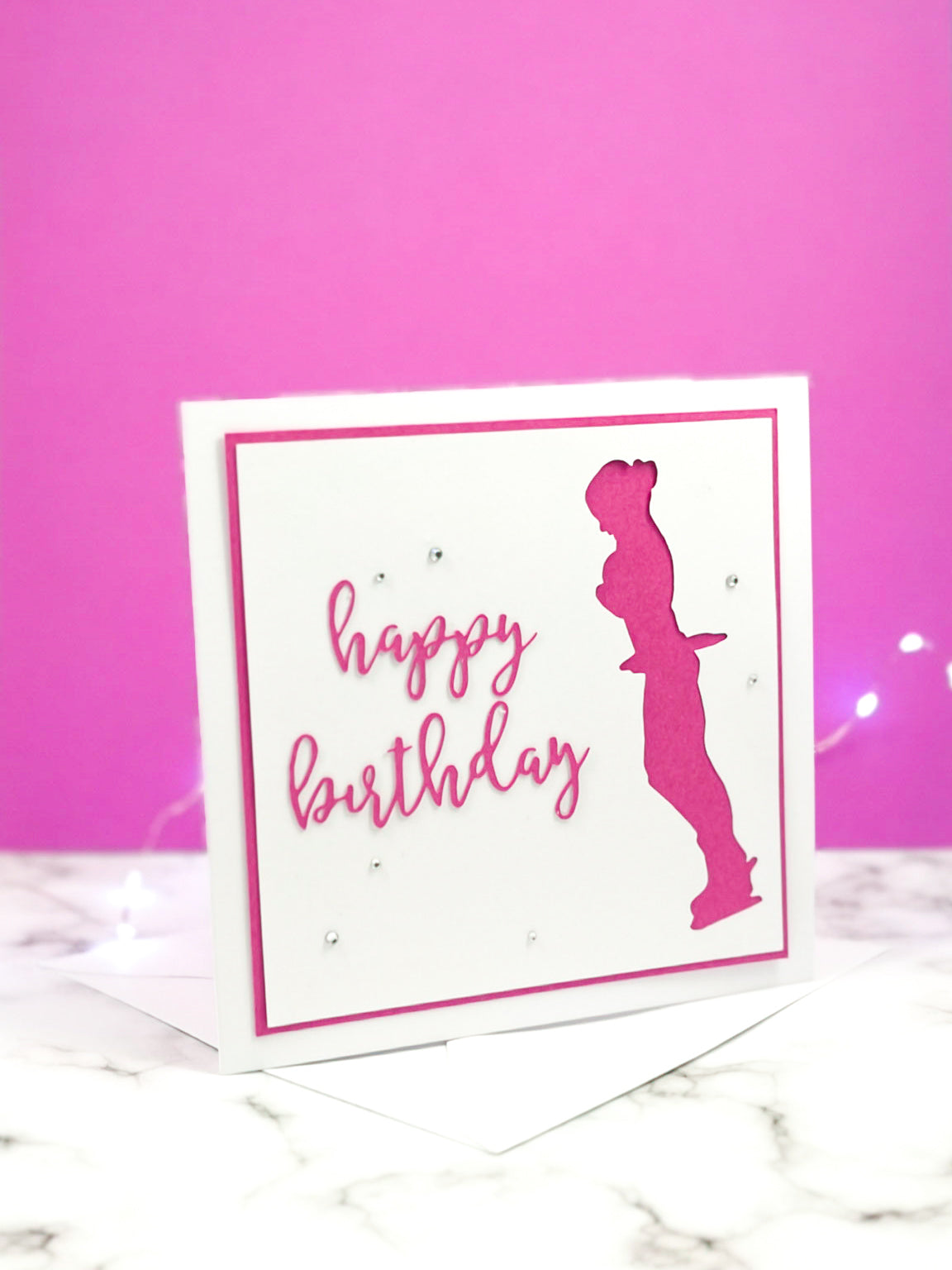 Axel | Handmade Large Square Silhouette Birthday Card | The Bright Edition