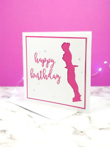 Axel | Handmade Large Square Silhouette Birthday Card | The Bright Edition