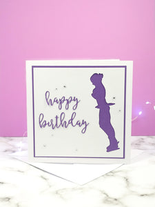 Axel | Handmade Large Square Silhouette Birthday Card | The Bright Edition