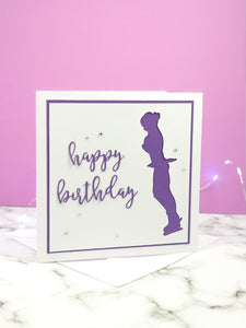 Axel | Handmade Large Square Silhouette Birthday Card | The Bright Edition