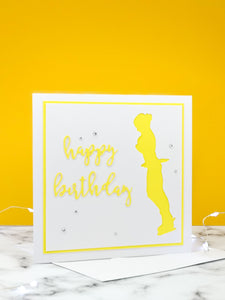 Axel | Handmade Large Square Silhouette Birthday Card | The Bright Edition