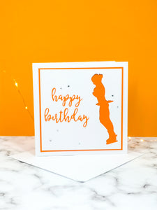 Axel | Handmade Large Square Silhouette Birthday Card | The Bright Edition