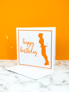 Axel | Handmade Large Square Silhouette Birthday Card | The Bright Edition