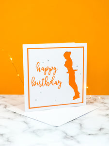 Axel | Handmade Large Square Silhouette Birthday Card | The Bright Edition