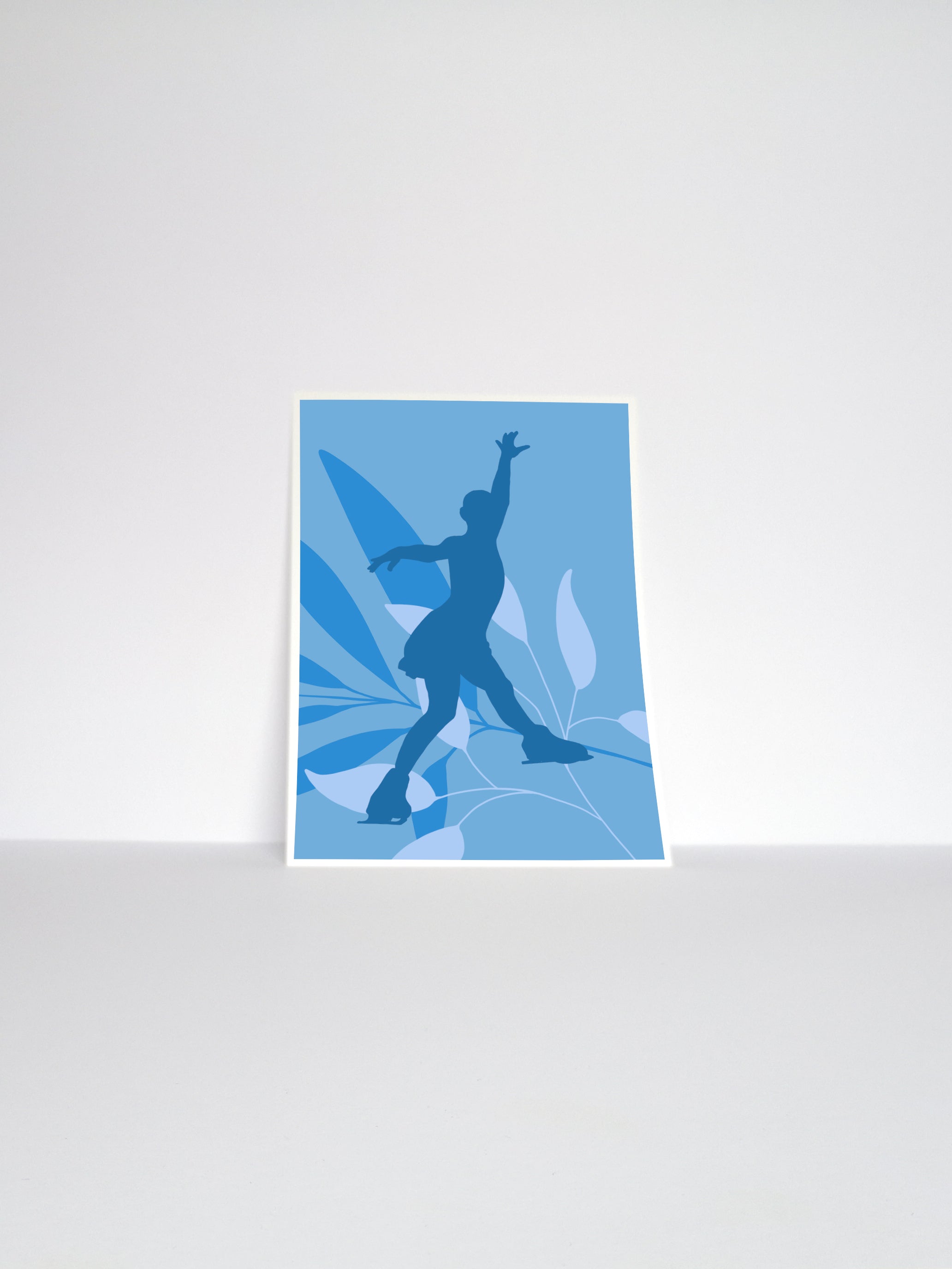 Figure Skater Silhouette Art Print | Ice Skating Wall Art