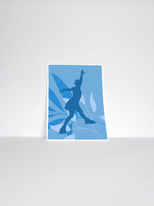 Figure Skater Silhouette Art Print | Ice Skating Wall Art