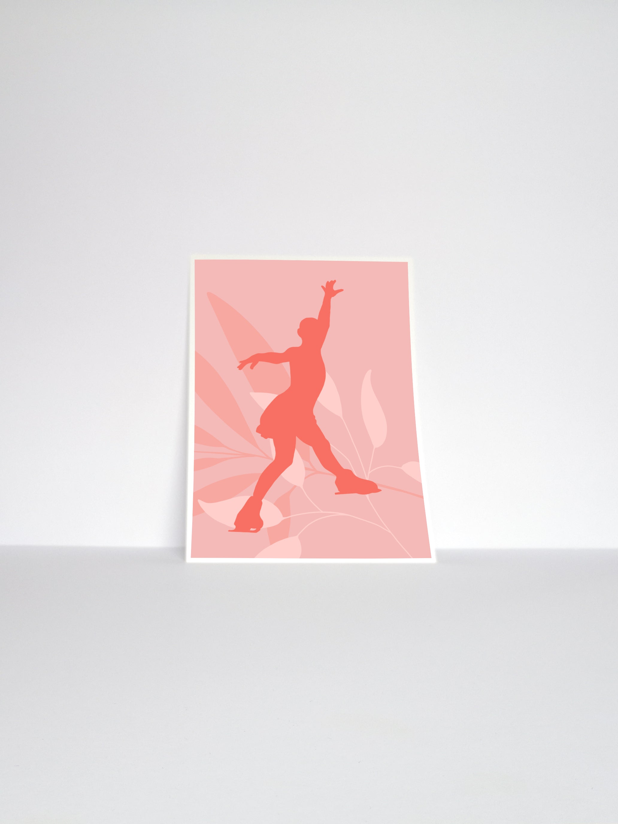 Figure Skater Silhouette Art Print | Ice Skating Wall Art