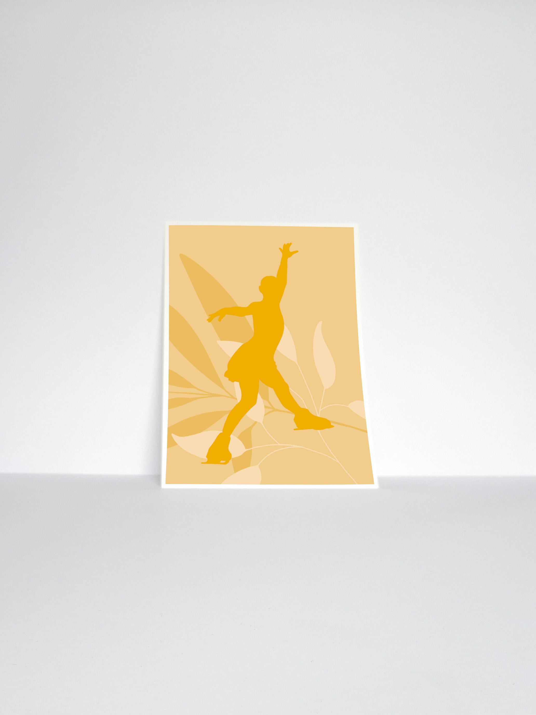 Figure Skater Silhouette Art Print | Ice Skating Wall Art