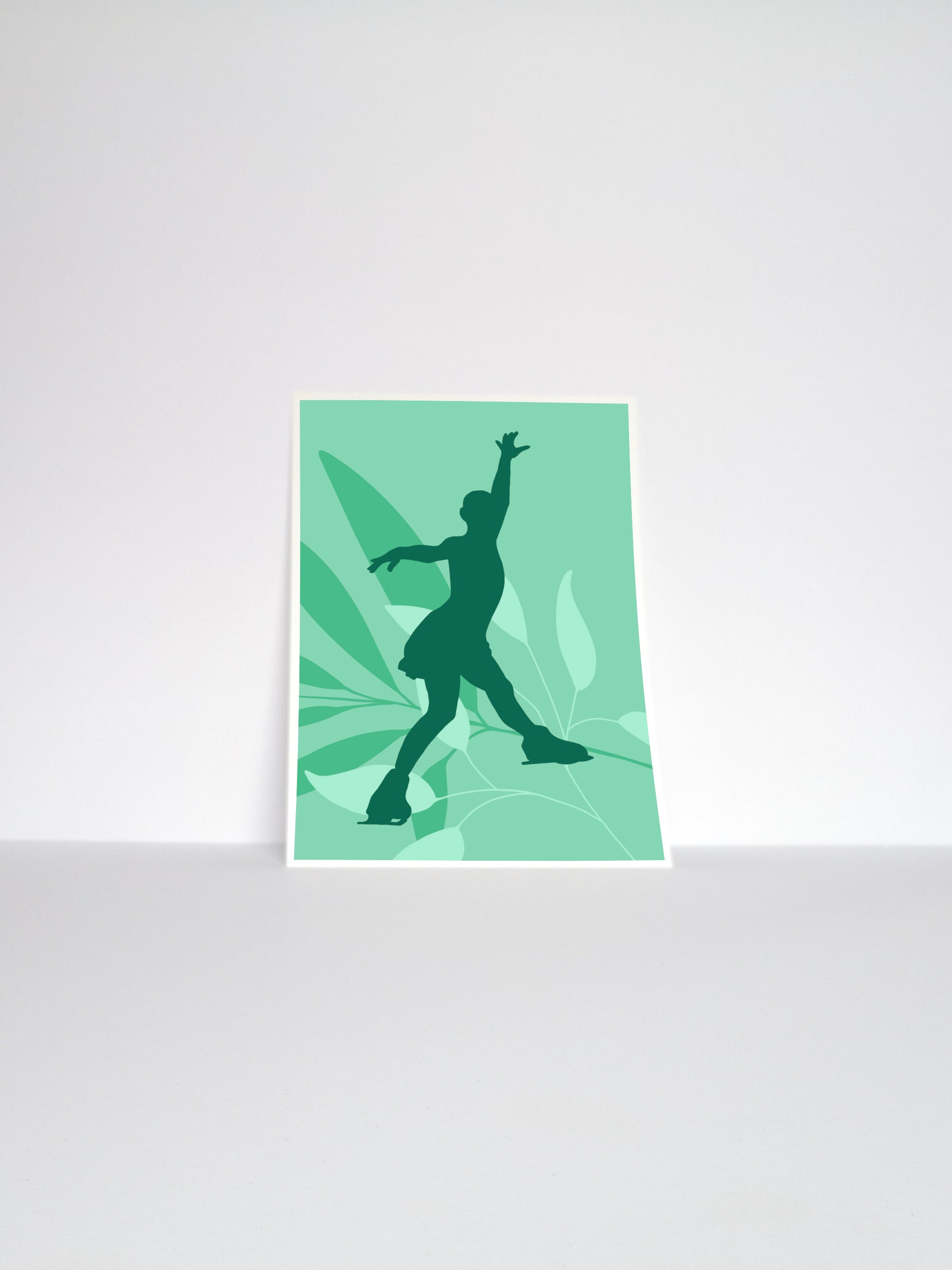 Figure Skater Silhouette Art Print | Ice Skating Wall Art