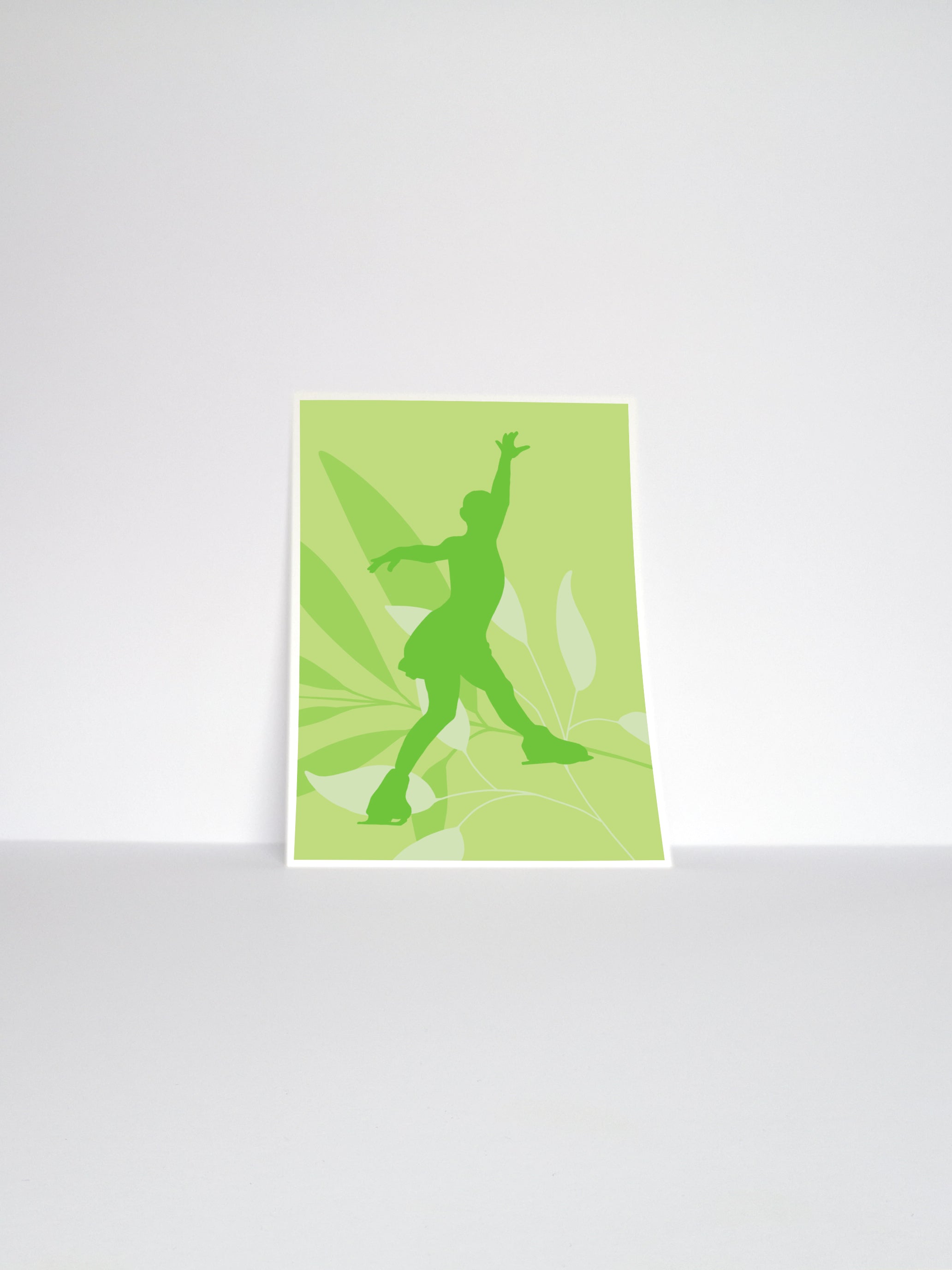 Figure Skater Silhouette Art Print | Ice Skating Wall Art