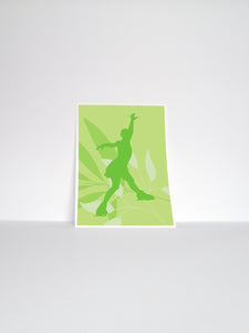 Figure Skater Silhouette Art Print | Ice Skating Wall Art