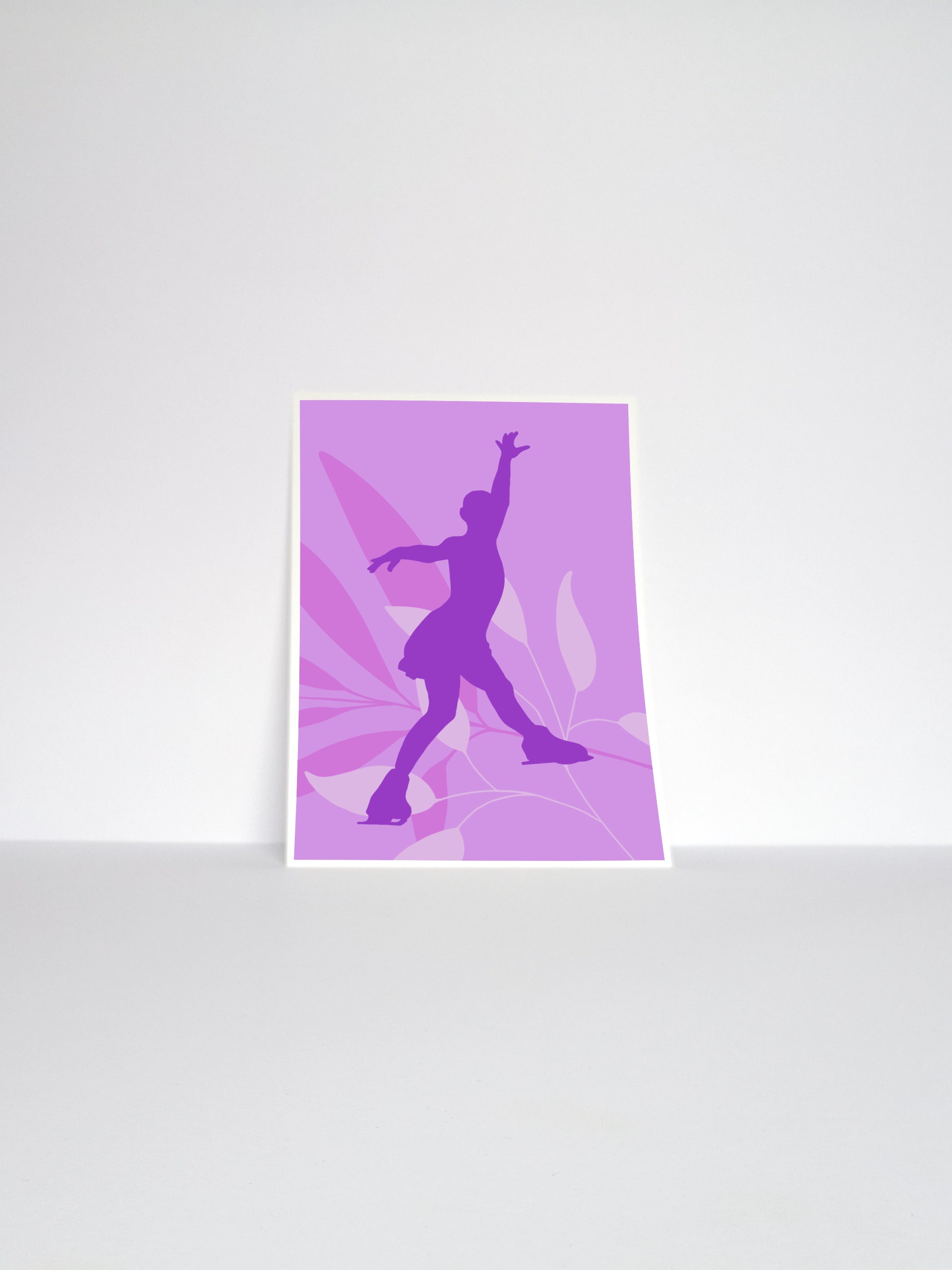 Figure Skater Silhouette Art Print | Ice Skating Wall Art