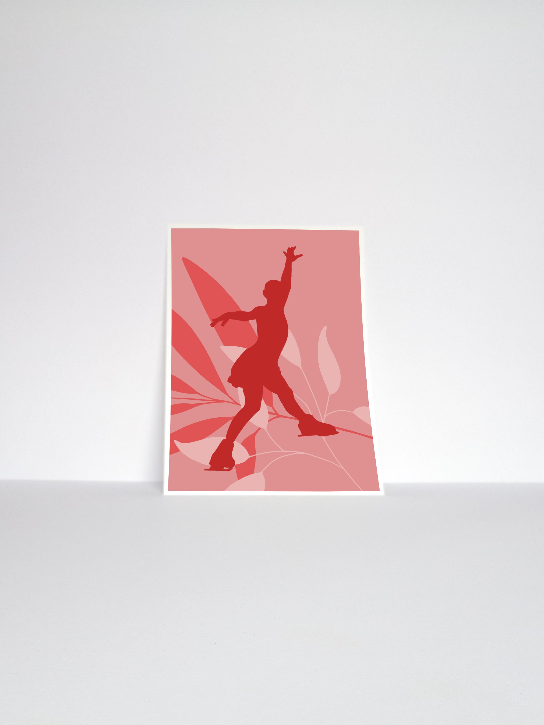 Figure Skater Silhouette Art Print | Ice Skating Wall Art