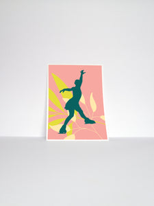 Figure Skater Silhouette Art Print | Ice Skating Wall Art | Summer '21 Edition