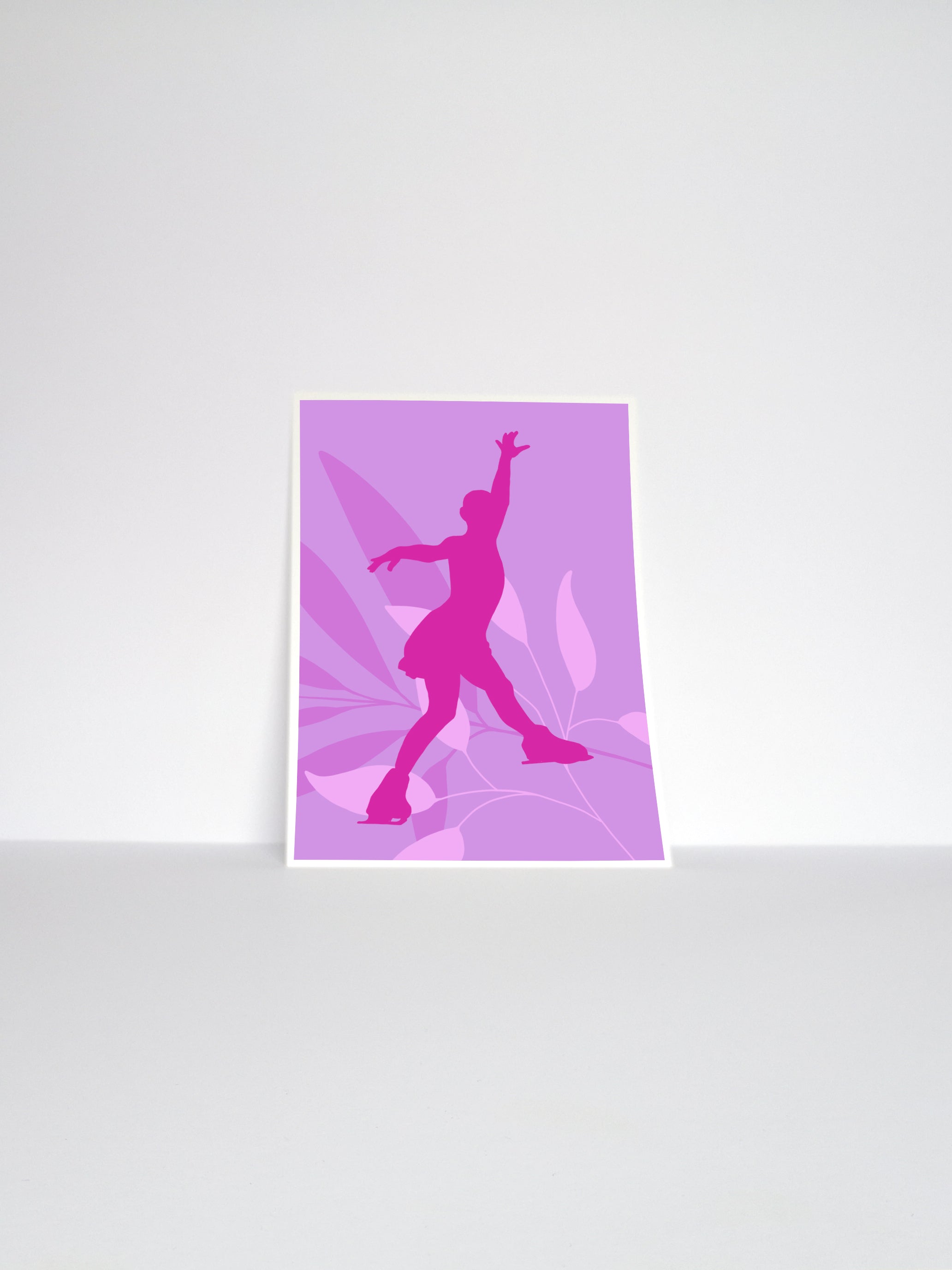 Figure Skater Silhouette Art Print | Ice Skating Wall Art | Summer '21 Edition