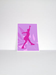 Figure Skater Silhouette Art Print | Ice Skating Wall Art | Summer '21 Edition