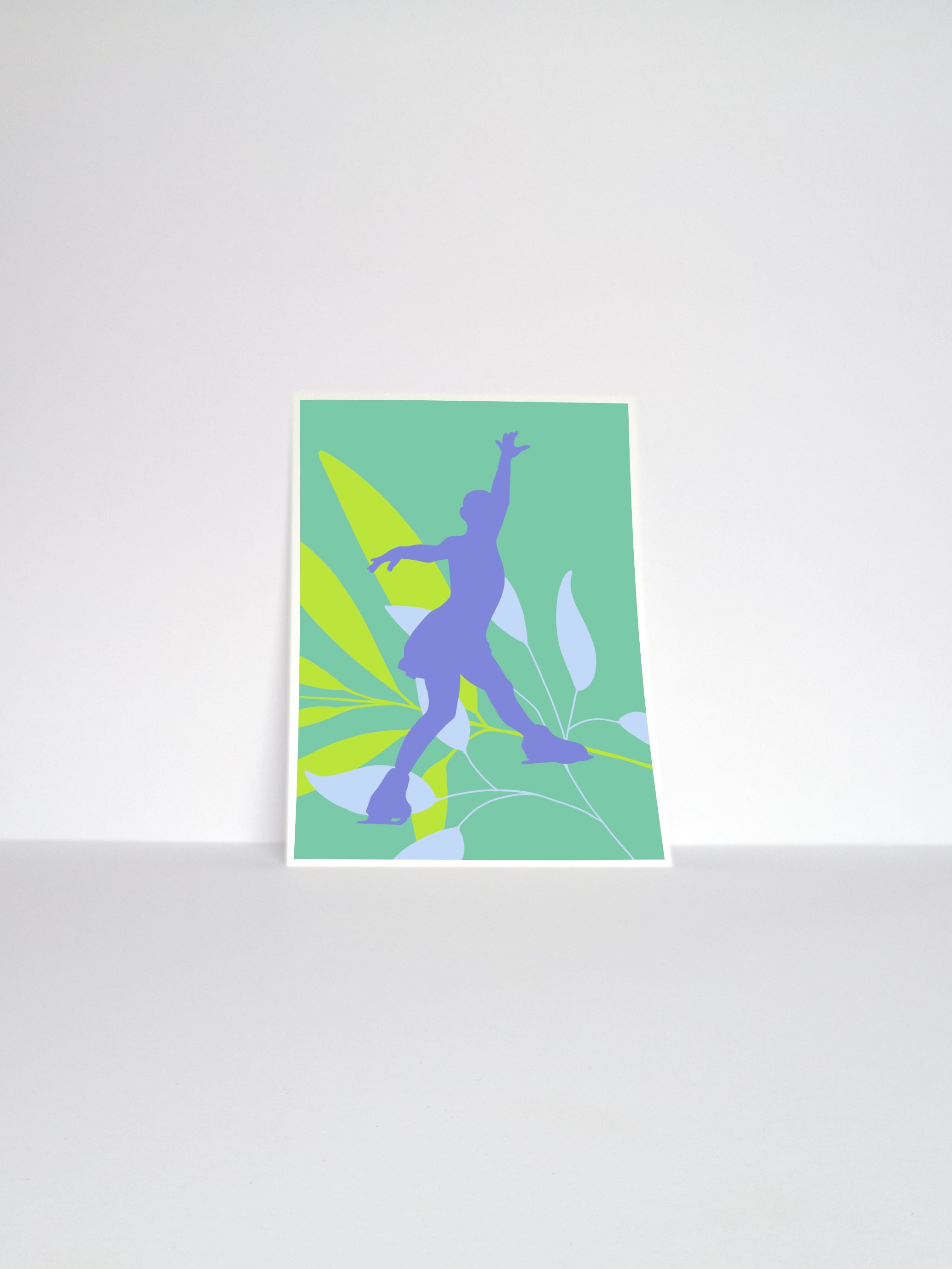 Figure Skater Silhouette Art Print | Ice Skating Wall Art | Summer '21 Edition