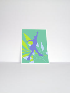 Figure Skater Silhouette Art Print | Ice Skating Wall Art | Summer '21 Edition