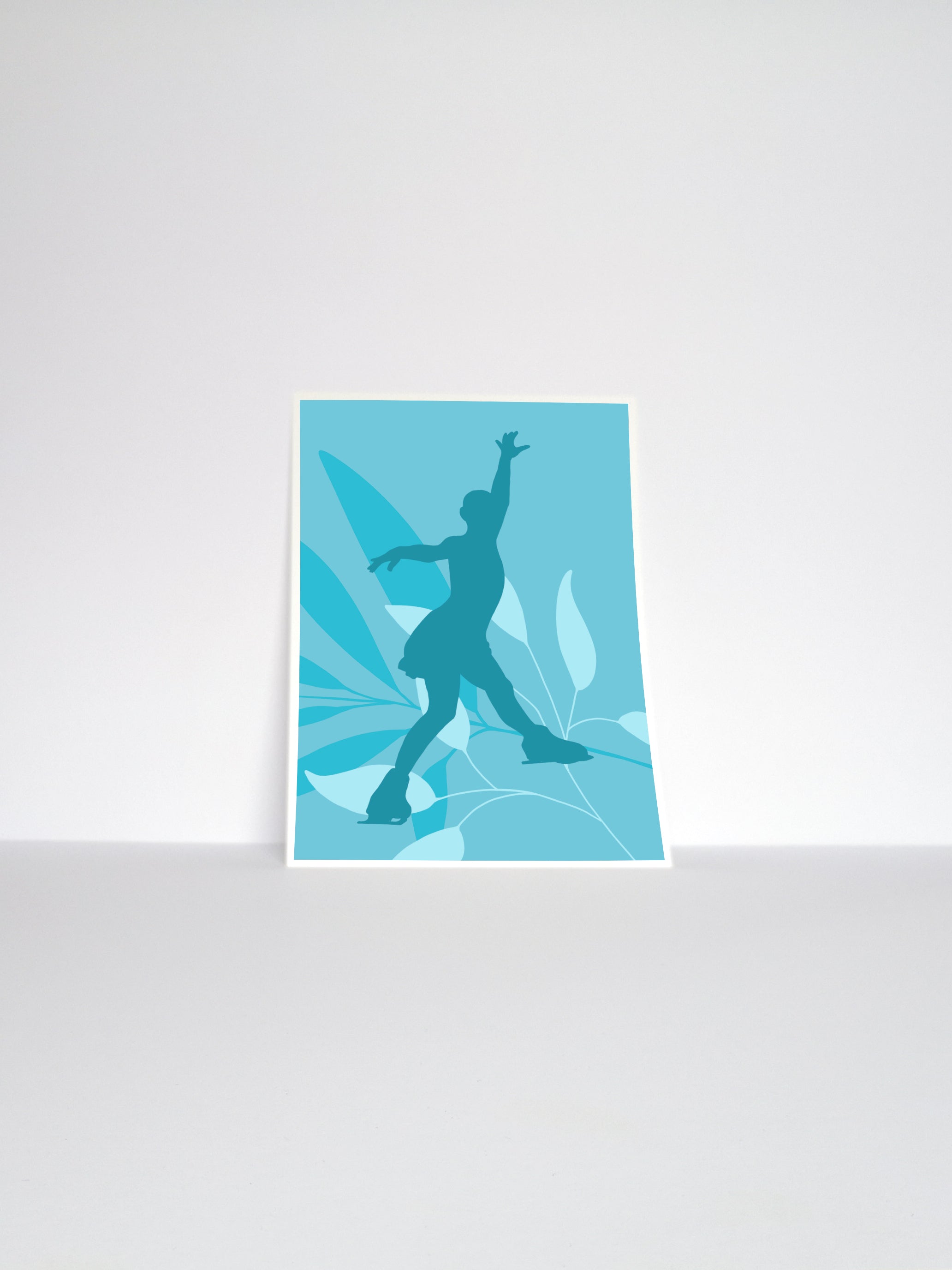 Figure Skater Silhouette Art Print | Ice Skating Wall Art