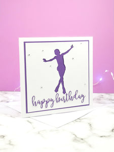 Jump | Handmade Large Square Silhouette Birthday Card | The Bright Edition