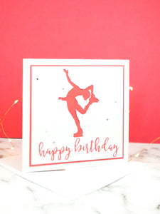 Layback Spin | Handmade Large Square Silhouette Birthday Card | The Bright Edition