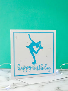 Layback Spin | Handmade Large Square Silhouette Birthday Card | The Bright Edition