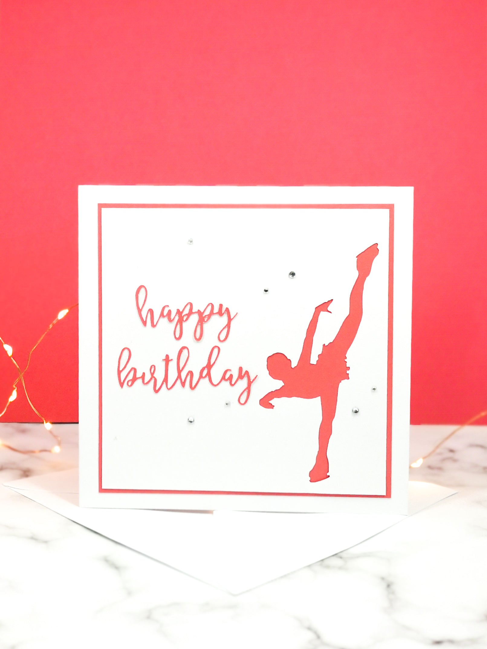 Spiral | Handmade Large Square Silhouette Birthday Card | The Bright Edition