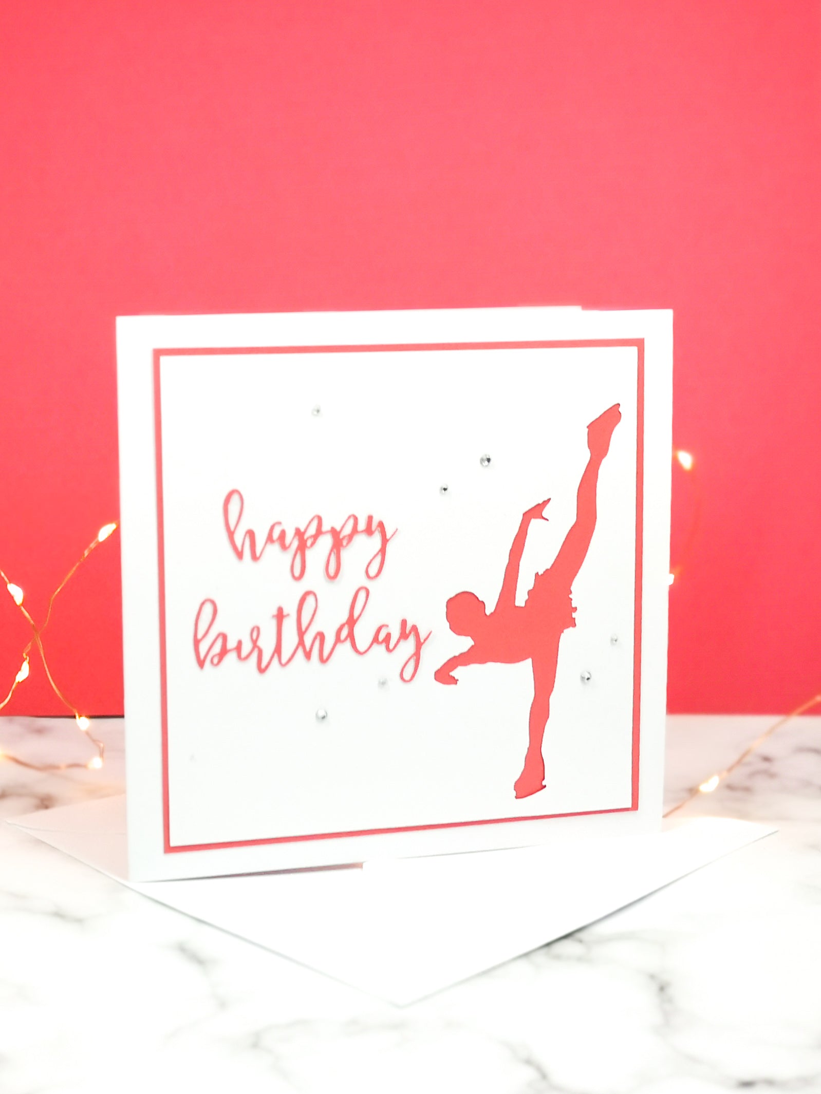 Spiral | Handmade Large Square Silhouette Birthday Card | The Bright Edition