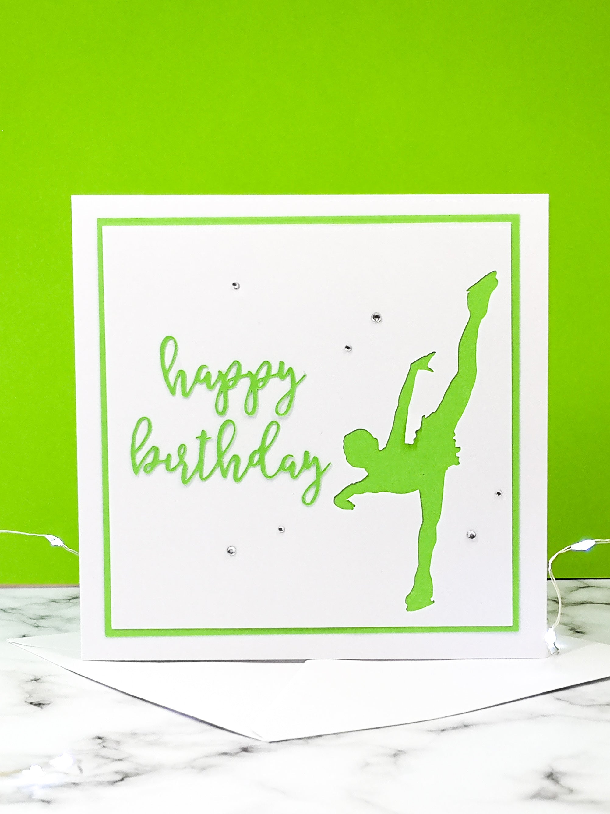 Spiral | Handmade Large Square Silhouette Birthday Card | The Bright Edition