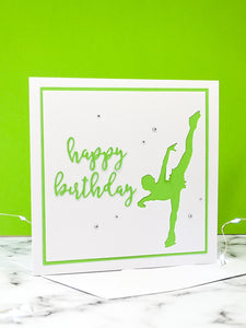 Spiral | Handmade Large Square Silhouette Birthday Card | The Bright Edition