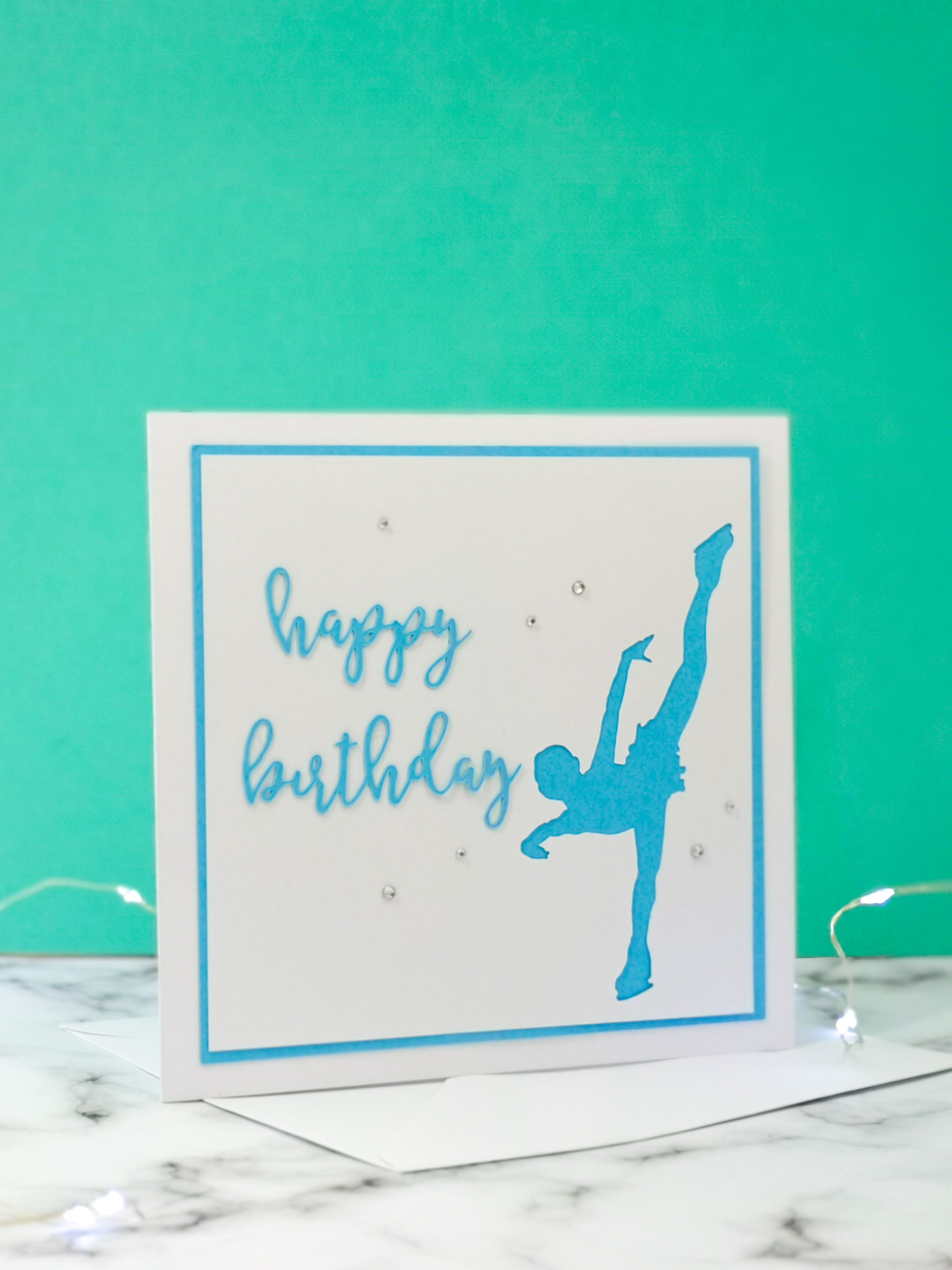 Spiral | Handmade Large Square Silhouette Birthday Card | The Bright Edition