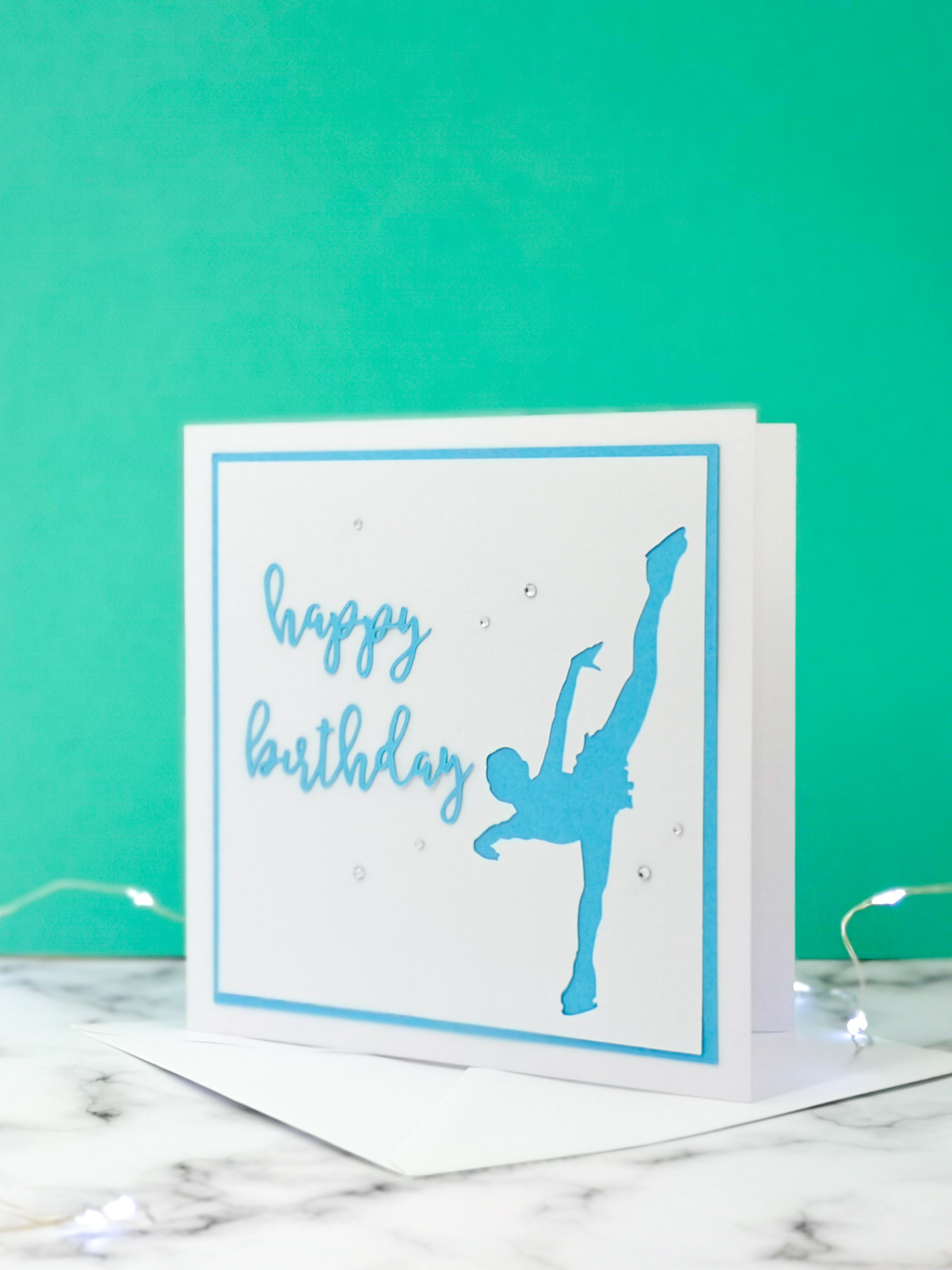 Spiral | Handmade Large Square Silhouette Birthday Card | The Bright Edition