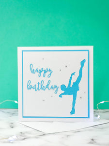 Spiral | Handmade Large Square Silhouette Birthday Card | The Bright Edition