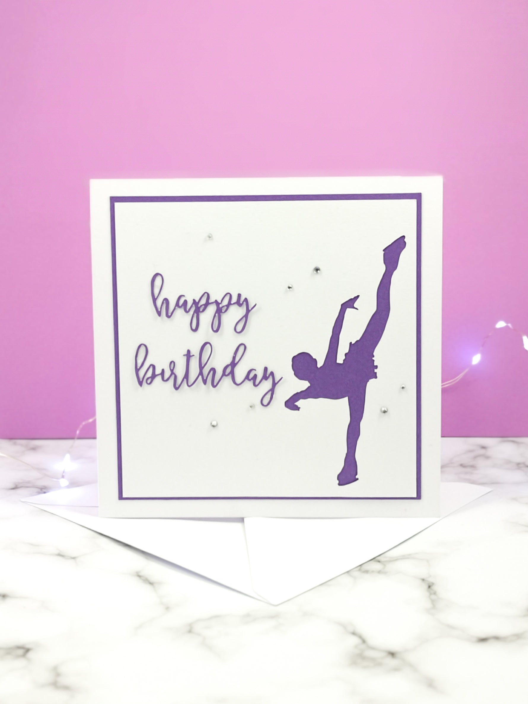 Spiral | Handmade Large Square Silhouette Birthday Card | The Bright Edition