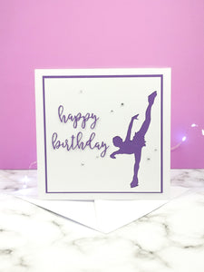 Spiral | Handmade Large Square Silhouette Birthday Card | The Bright Edition