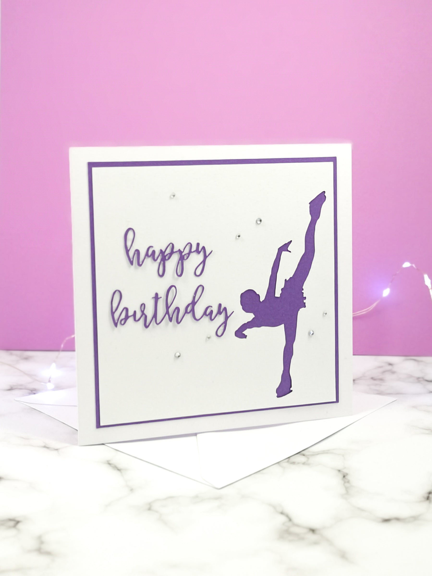 Spiral | Handmade Large Square Silhouette Birthday Card | The Bright Edition