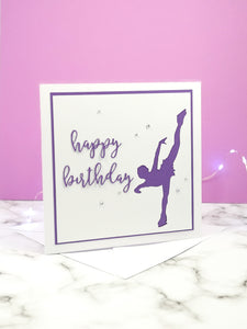 Spiral | Handmade Large Square Silhouette Birthday Card | The Bright Edition