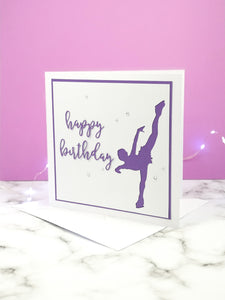 Spiral | Handmade Large Square Silhouette Birthday Card | The Bright Edition