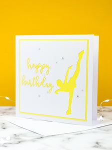 Spiral | Handmade Large Square Silhouette Birthday Card | The Bright Edition