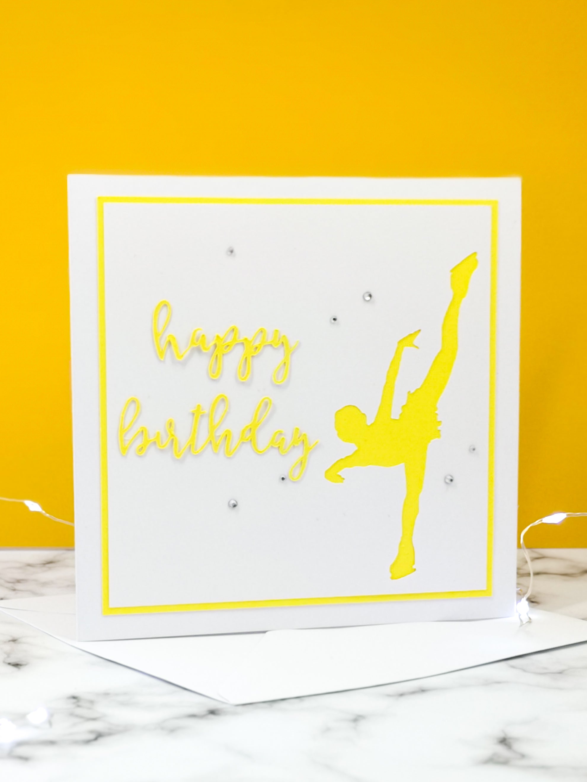 Spiral | Handmade Large Square Silhouette Birthday Card | The Bright Edition